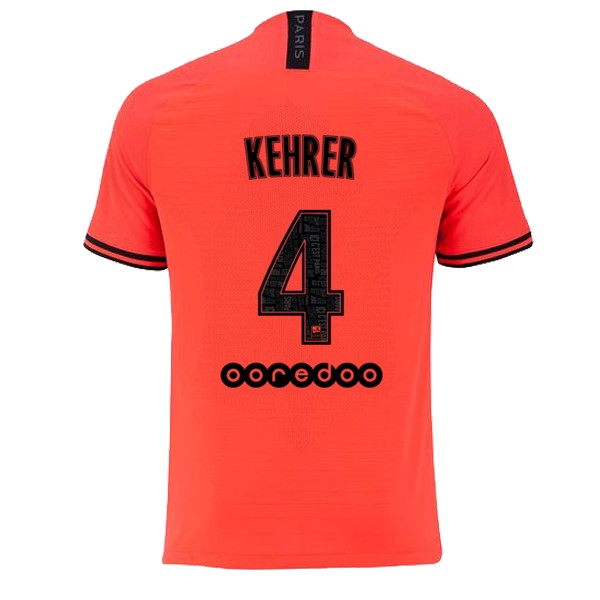 JORDAN Camiseta Paris Saint Germain NO.4 Kehrer Segunda equipo 2019-20 Naranja